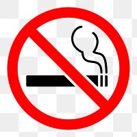 No smoking sign png sticker, transparent background. Free public domain CC0 image.