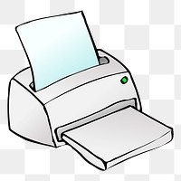 Printer, office equipment png sticker, transparent background. Free public domain CC0 image.