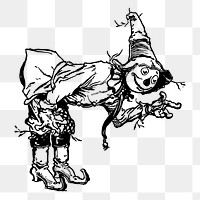 Scarecrow, Halloween png sticker, transparent background. Free public domain CC0 image.