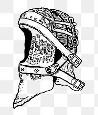 Medieval helmet png sticker, transparent background. Free public domain CC0 image.