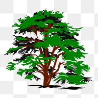 Lone tree png sticker, transparent background. Free public domain CC0 image.