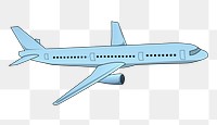 Flying airplane png sticker, transparent background. Free public domain CC0 image.