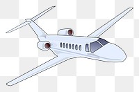 Flying airplane png sticker, transparent background. Free public domain CC0 image.