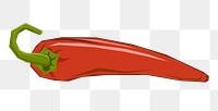 Chili pepper png sticker, transparent background. Free public domain CC0 image.