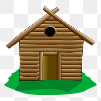 Wooden house png sticker, transparent background. Free public domain CC0 image.