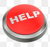 Help button png sticker, transparent background. Free public domain CC0 image.