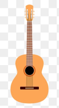 Guitar, musical instrument png sticker, transparent background. Free public domain CC0 image.