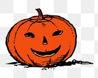 Halloween pumpkin png sticker, transparent background. Free public domain CC0 image.