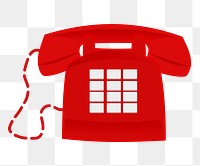 Retro telephone png sticker, transparent background. Free public domain CC0 image.