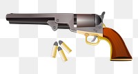 Colt gun png sticker, transparent background. Free public domain CC0 image.