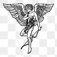 Blindfolded cupid png sticker, transparent background. Free public domain CC0 image.