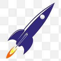 Launching rocket png sticker, transparent background. Free public domain CC0 image.