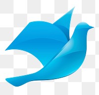 Blue bird png sticker, transparent background. Free public domain CC0 image.