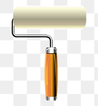 Paint roller png sticker, transparent background. Free public domain CC0 image.