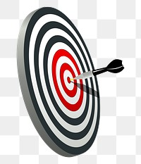 Dartboard png sticker, transparent background. Free public domain CC0 image.