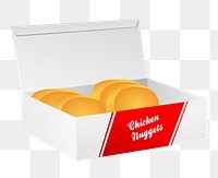 Chicken nuggets png sticker, transparent background. Free public domain CC0 image.