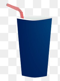 Soda cup png sticker, transparent background. Free public domain CC0 image.