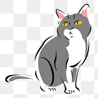 Cat, pet png sticker, transparent background. Free public domain CC0 image.