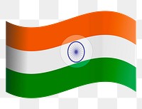 Indian flag png sticker, transparent background. Free public domain CC0 image.