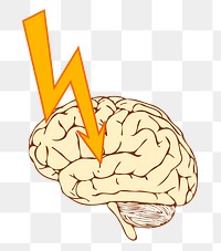 Epileptic brain png sticker, transparent background. Free public domain CC0 image.