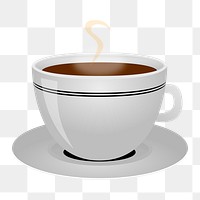 Coffee cup png sticker, transparent background. Free public domain CC0 image.