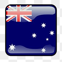 Australian flag icon png sticker, transparent background. Free public domain CC0 image.