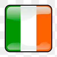 Irish flag icon png sticker, transparent background. Free public domain CC0 image.