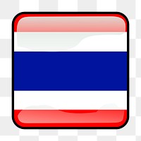 Thai flag icon png sticker, transparent background. Free public domain CC0 image.