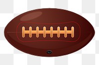 Rugby ball png sticker, transparent background. Free public domain CC0 image.
