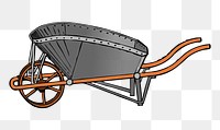 Coal barrow png sticker, transparent background. Free public domain CC0 image.