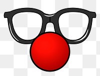 Joke glasses png sticker, transparent background. Free public domain CC0 image.