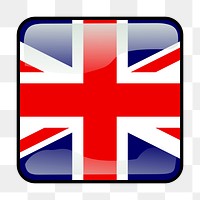 UK flag icon png sticker, transparent background. Free public domain CC0 image.