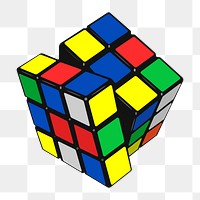 Rubik cube png sticker, transparent background. Free public domain CC0 image.