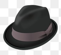 Black hat png sticker, transparent background. Free public domain CC0 image.