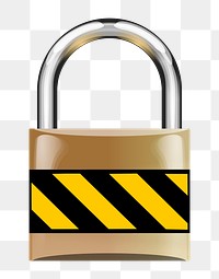 Padlock png sticker, transparent background. Free public domain CC0 image.