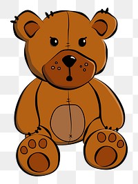 Teddy bear png sticker, transparent background. Free public domain CC0 image.