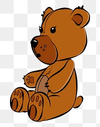 Teddy bear png sticker, transparent background. Free public domain CC0 image.