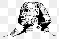 Great Sphinx png sticker, transparent background. Free public domain CC0 image.