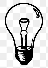 Light bulb png sticker, transparent background. Free public domain CC0 image.