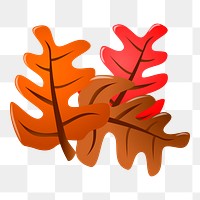 Autumn leaves png sticker, transparent background. Free public domain CC0 image.