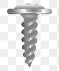 Screw part png sticker, transparent background. Free public domain CC0 image.