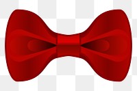 Red bow png sticker, transparent background. Free public domain CC0 image.