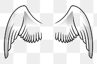 Angel wings png sticker, transparent background. Free public domain CC0 image.