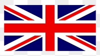 UK flag png sticker, transparent background. Free public domain CC0 image.