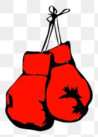 Boxing gloves png sticker, transparent background. Free public domain CC0 image.