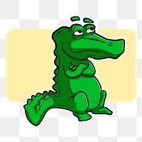 Crocodile cartoon png sticker, transparent background. Free public domain CC0 image.