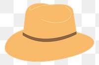 Panama hat png sticker, transparent background. Free public domain CC0 image.