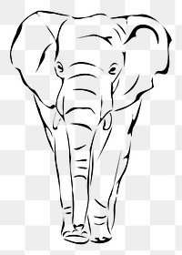 Elephant, animal png sticker, transparent background. Free public domain CC0 image.