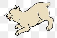 Cat, animal png sticker, transparent background. Free public domain CC0 image.