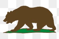 Grizzly bear png sticker, transparent background. Free public domain CC0 image.